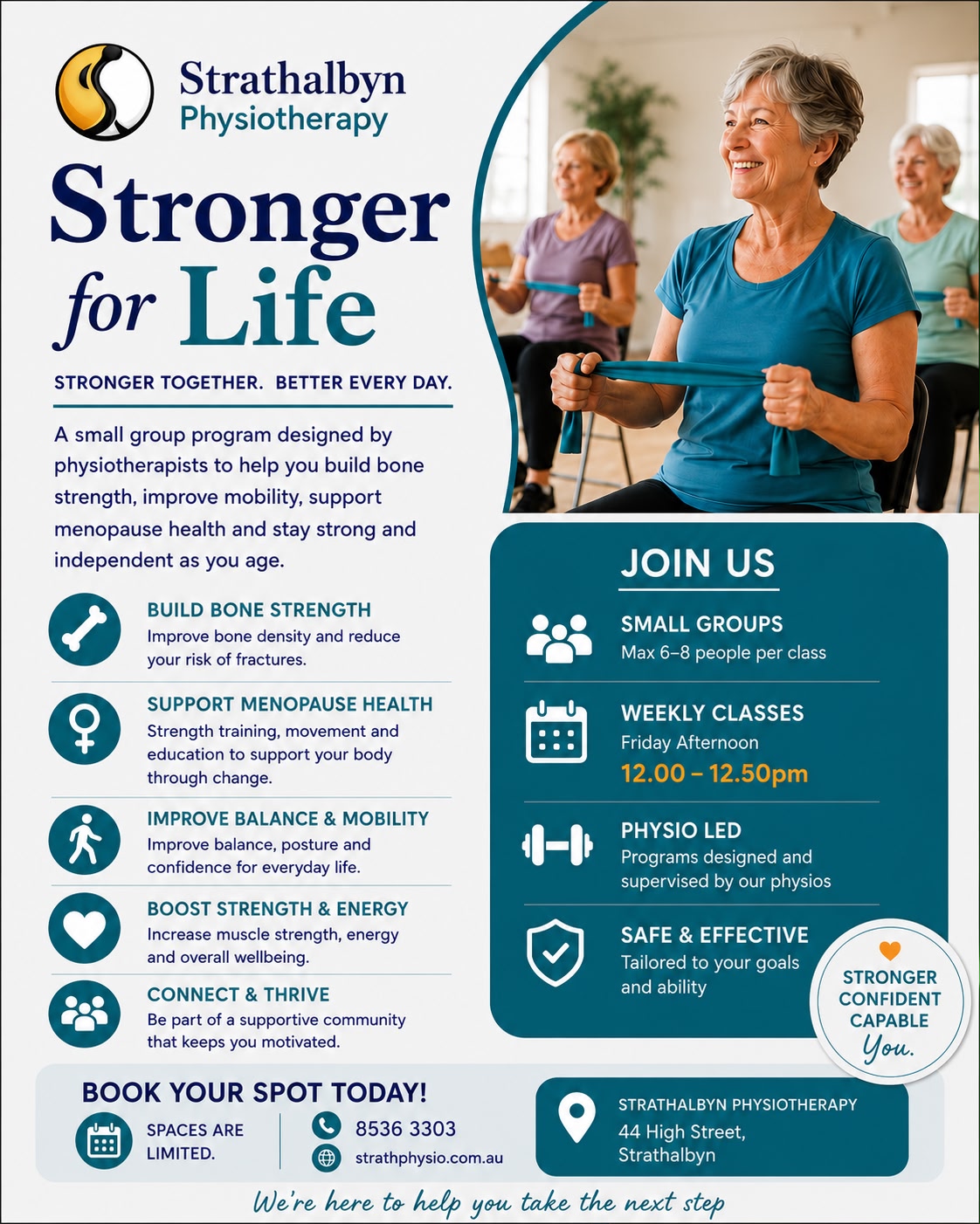 Stronger for Life: Small Group Classes Now Running Friday Afternoons